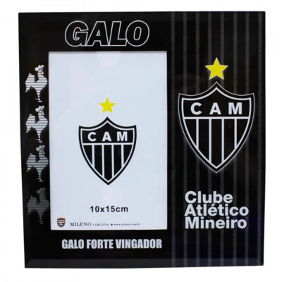 Porta Retrato Atlético Mineiro Vidro 1 Foto 15x10cm