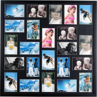 Porta Retrato 70x70 para 23 Fotos Preto PN23