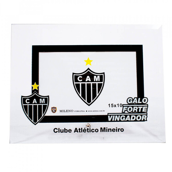 Porta Retrato Atlético Mineiro Vidro 1 Foto 10x15cm
