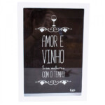 Porta Rolhas Branco Amor E Vinho Ficam Melhores Com O Tempo!