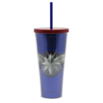 Copo Com Canudo Capitã Marvel 650ml
